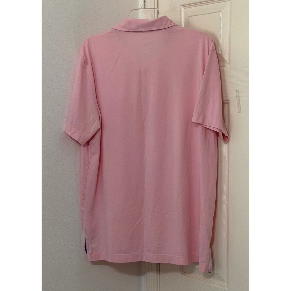 Lilly Pulitzer Womens sz L Pink Pima Cotton Spandex Polo Shirt Size - Picture 2 of 6